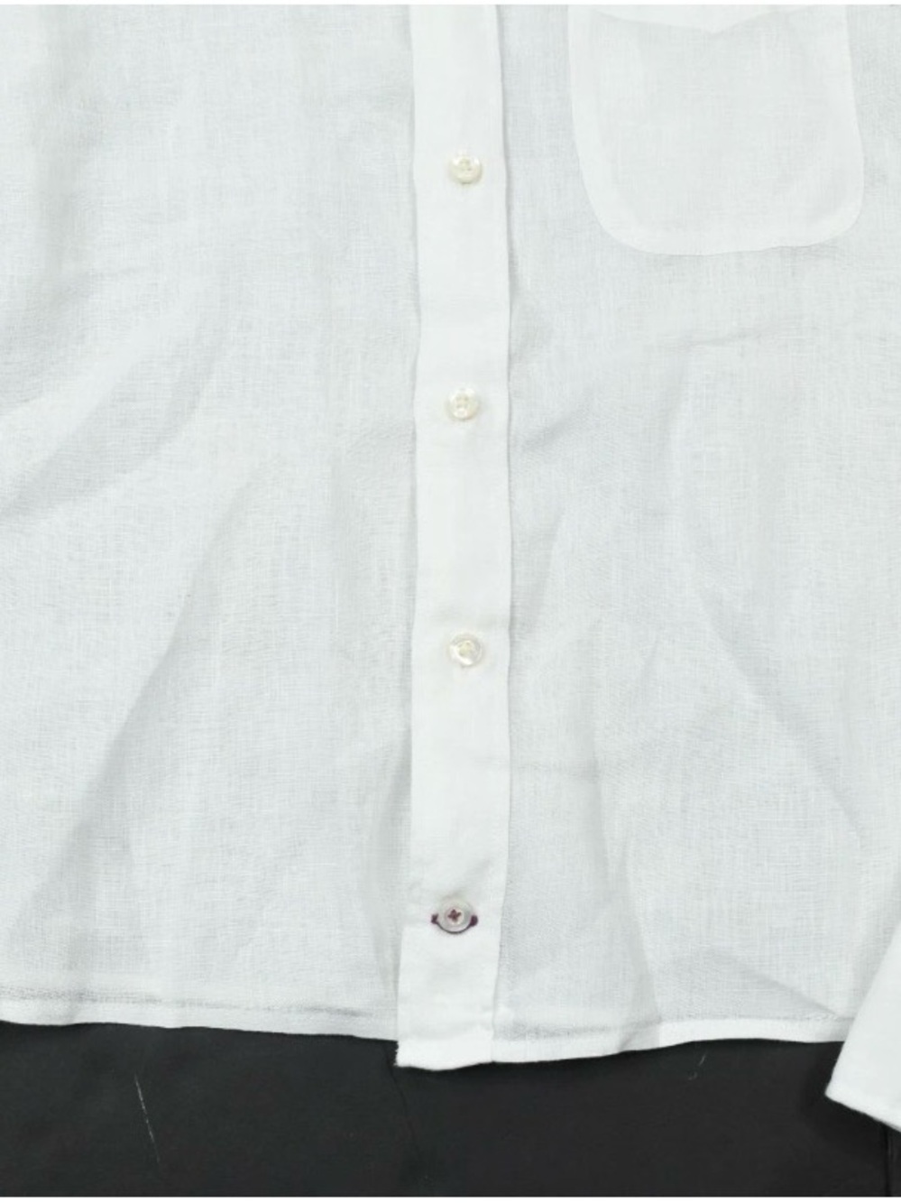Faherty Men's Linen Laguna Shirt White Linen Button-Down Shirt - Picture 4 of 7